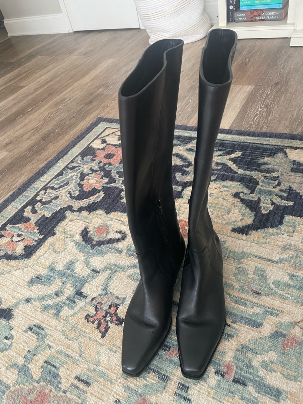 Joni Knee High Boot in Black Leather - Picture 12 of 12